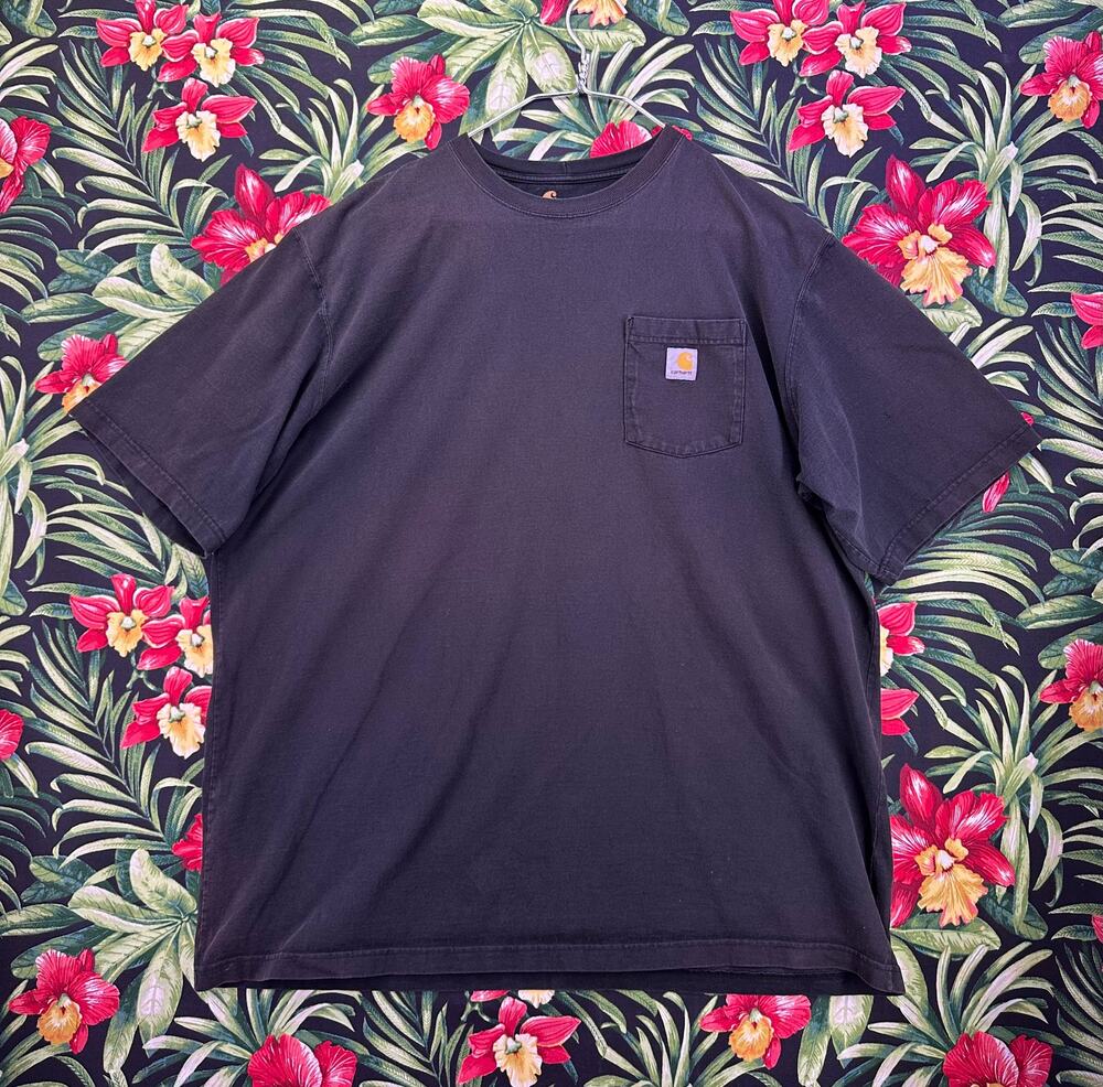 Carhartt Black Tshirt Birthday Security Print Size 2XL Tall